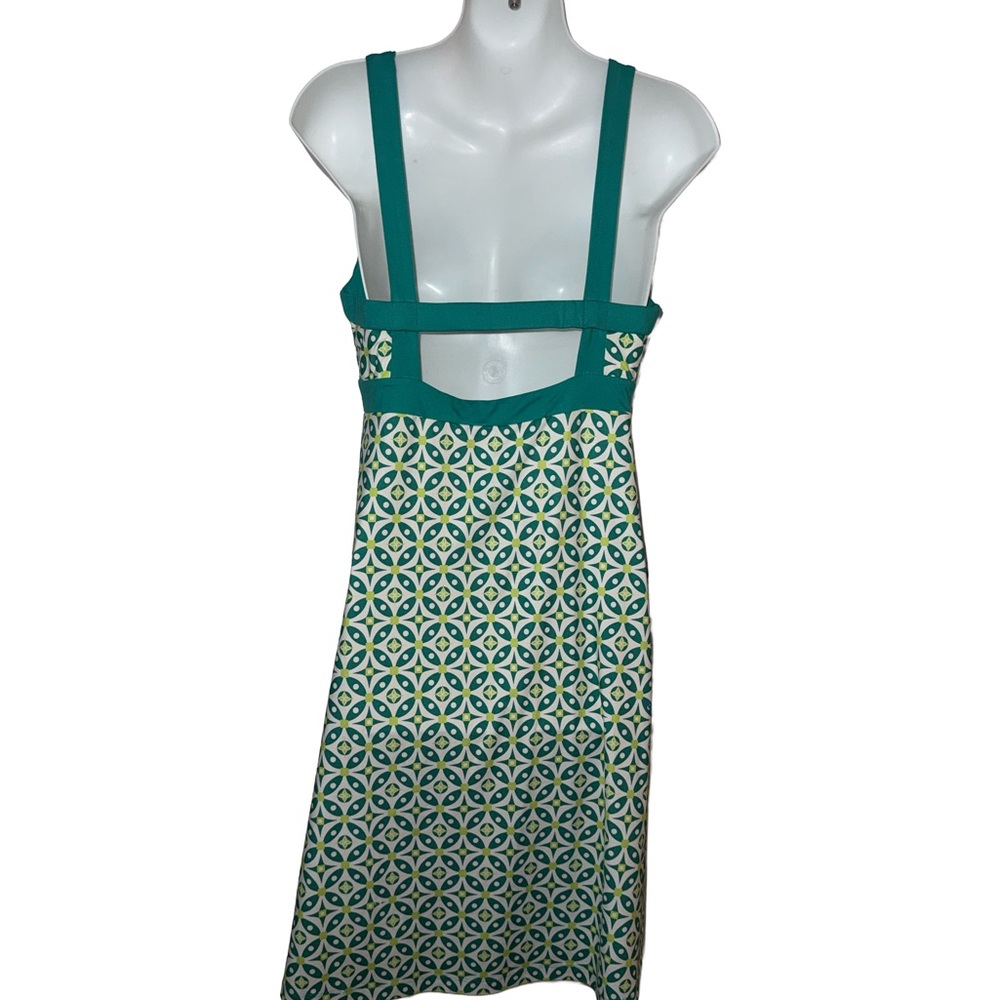 PATAGONIA Minette Tank Dress: Teal & Lime Green Outdoor Ready Jersey Knit Size M - Picture 3 of 12